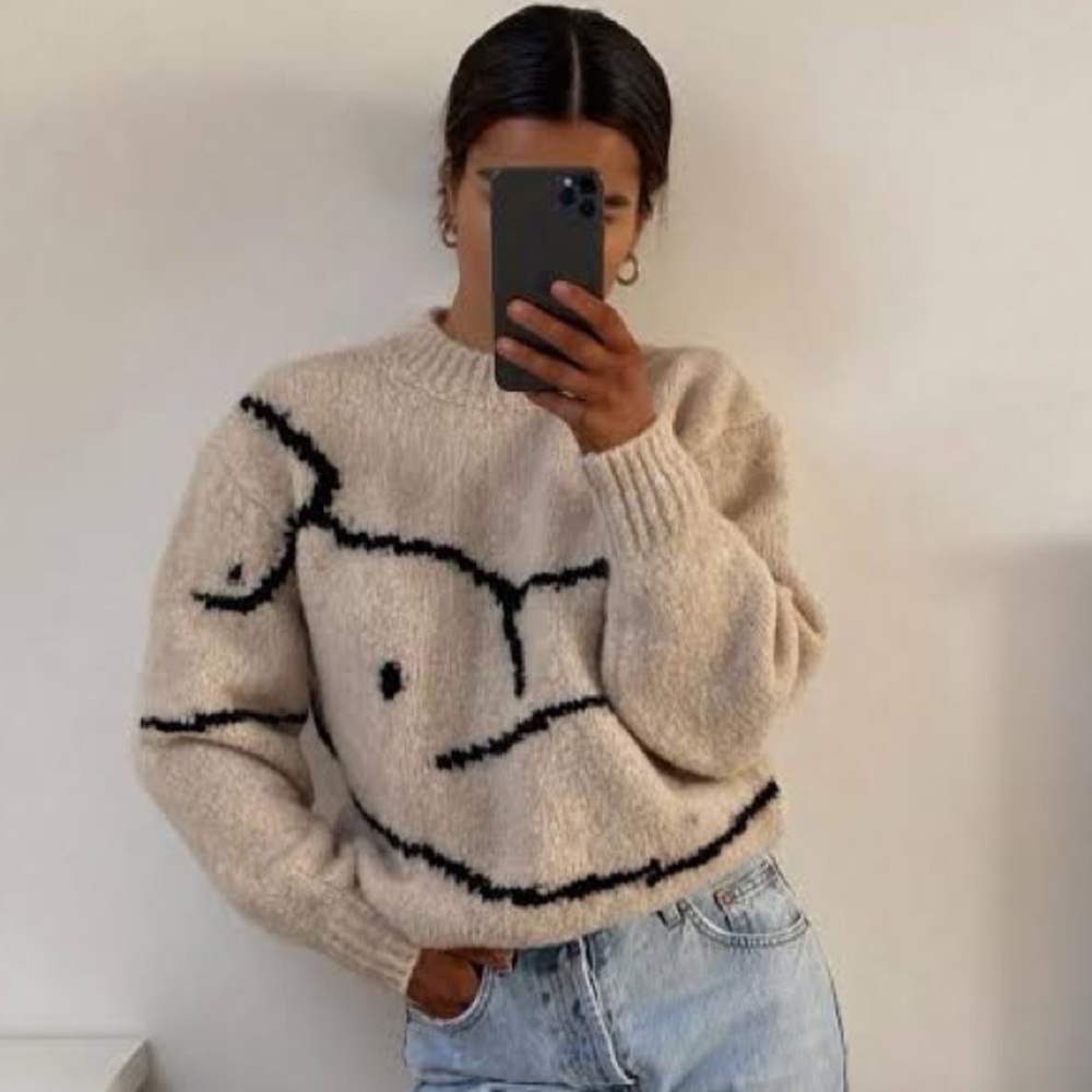 Paloma Wool Palmira Sweater Jumper Soft Cream Knit Sweater